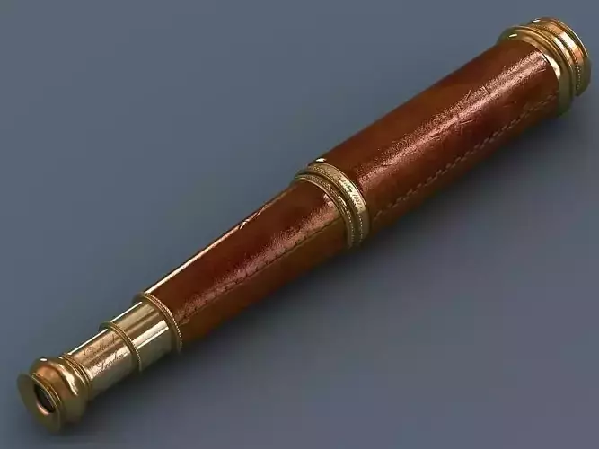 Telescope wooden 3D model