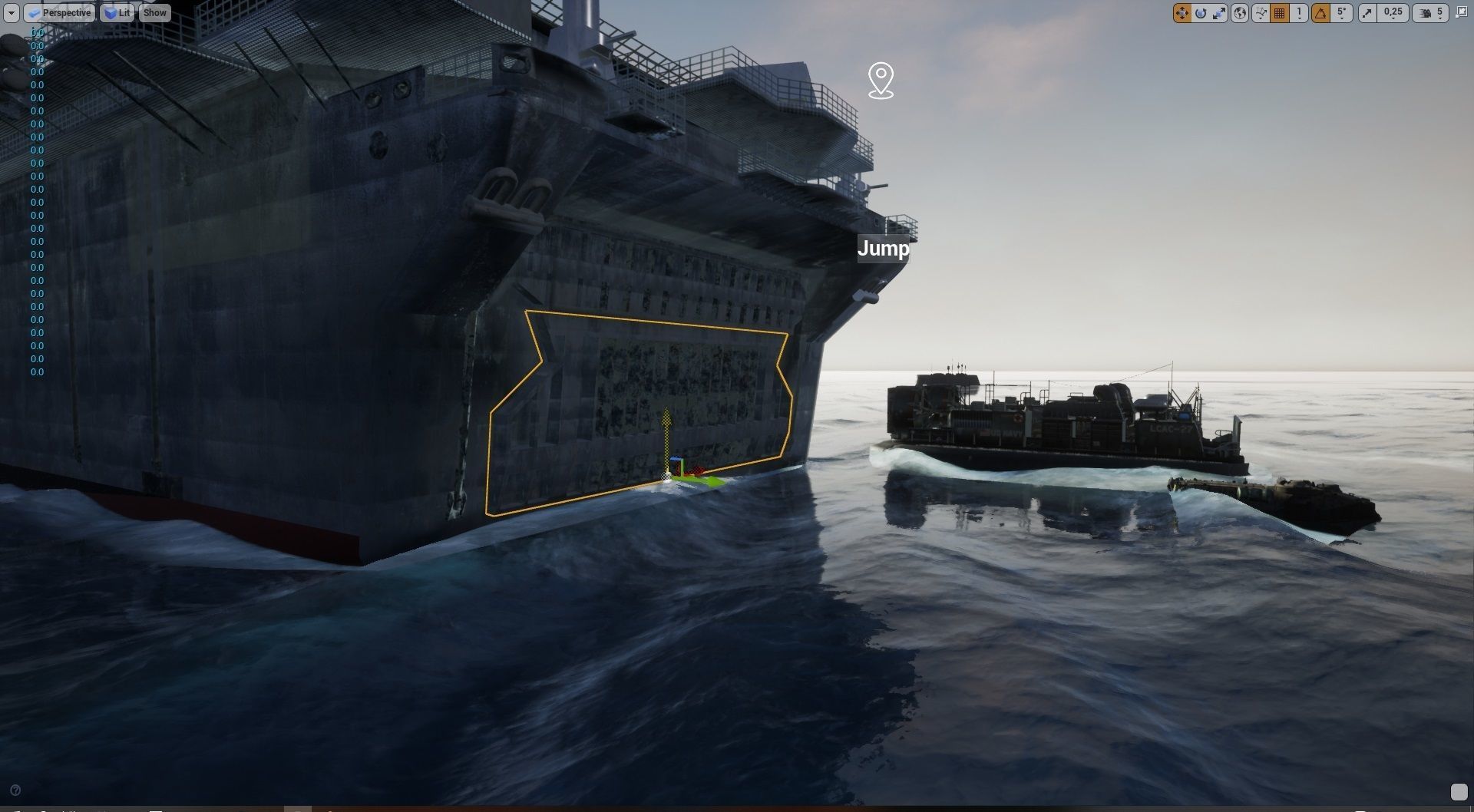 Amphibious Assault Ship and Aircrafts Low-poly 3D model_13