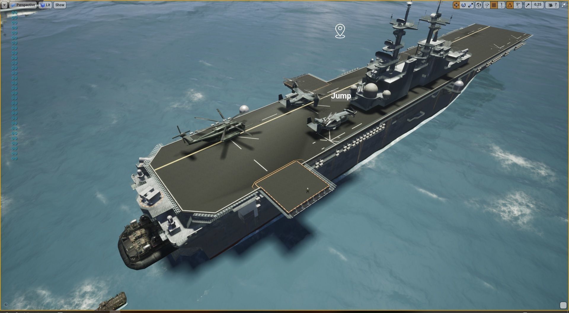 Amphibious Assault Ship and Aircrafts Low-poly 3D model_32