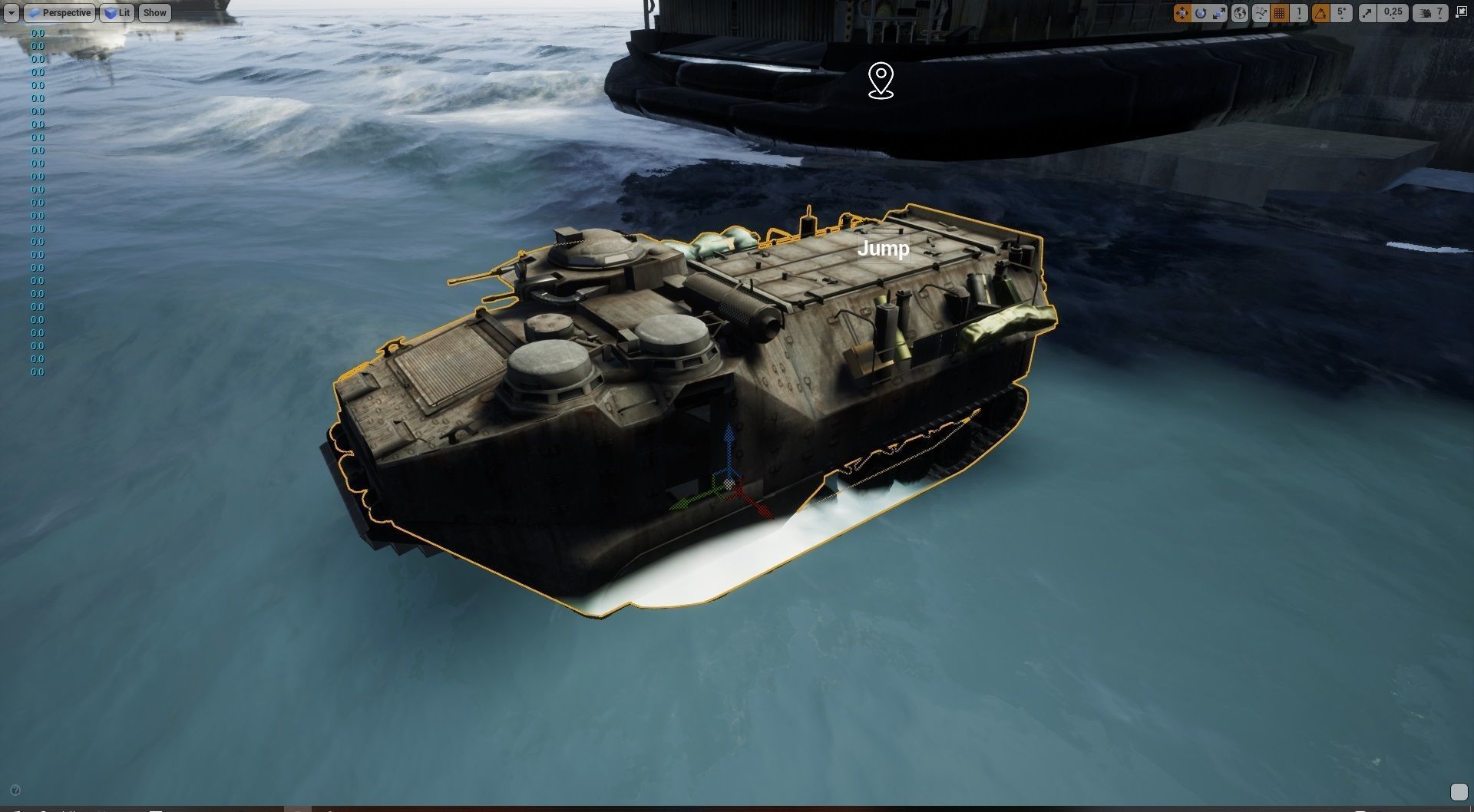 Amphibious Assault Ship and Aircrafts Low-poly 3D model_5