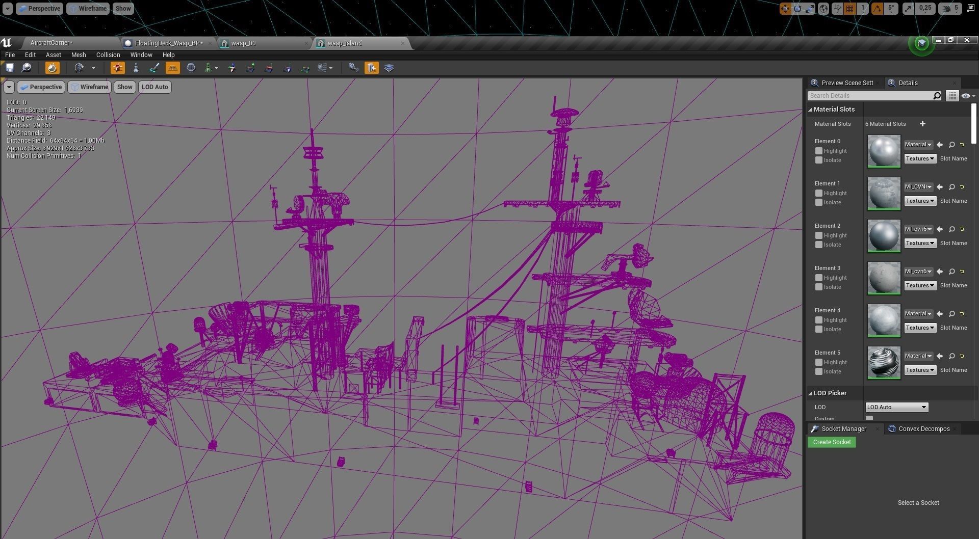 Amphibious Assault Ship and Aircrafts Low-poly 3D model_29