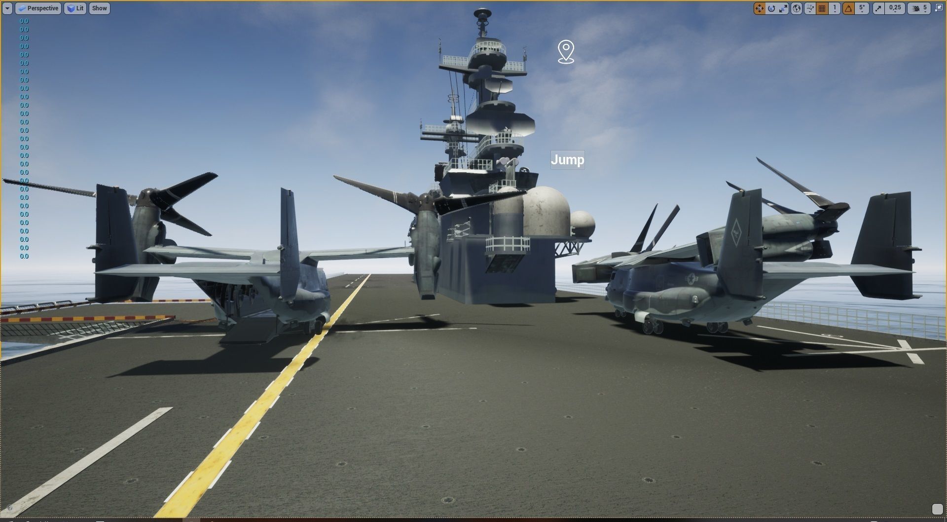 Amphibious Assault Ship and Aircrafts Low-poly 3D model_8