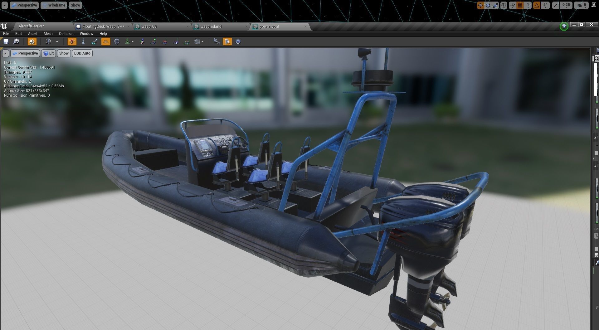 Amphibious Assault Ship and Aircrafts Low-poly 3D model_27