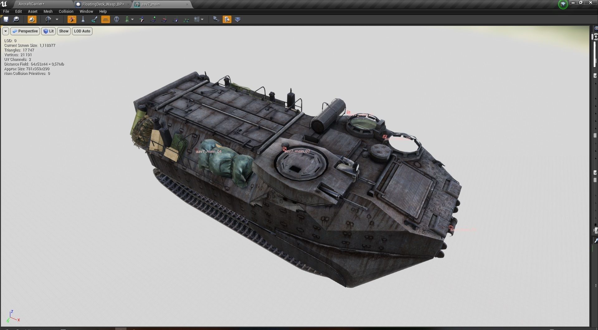 Amphibious Assault Ship and Aircrafts Low-poly 3D model_20