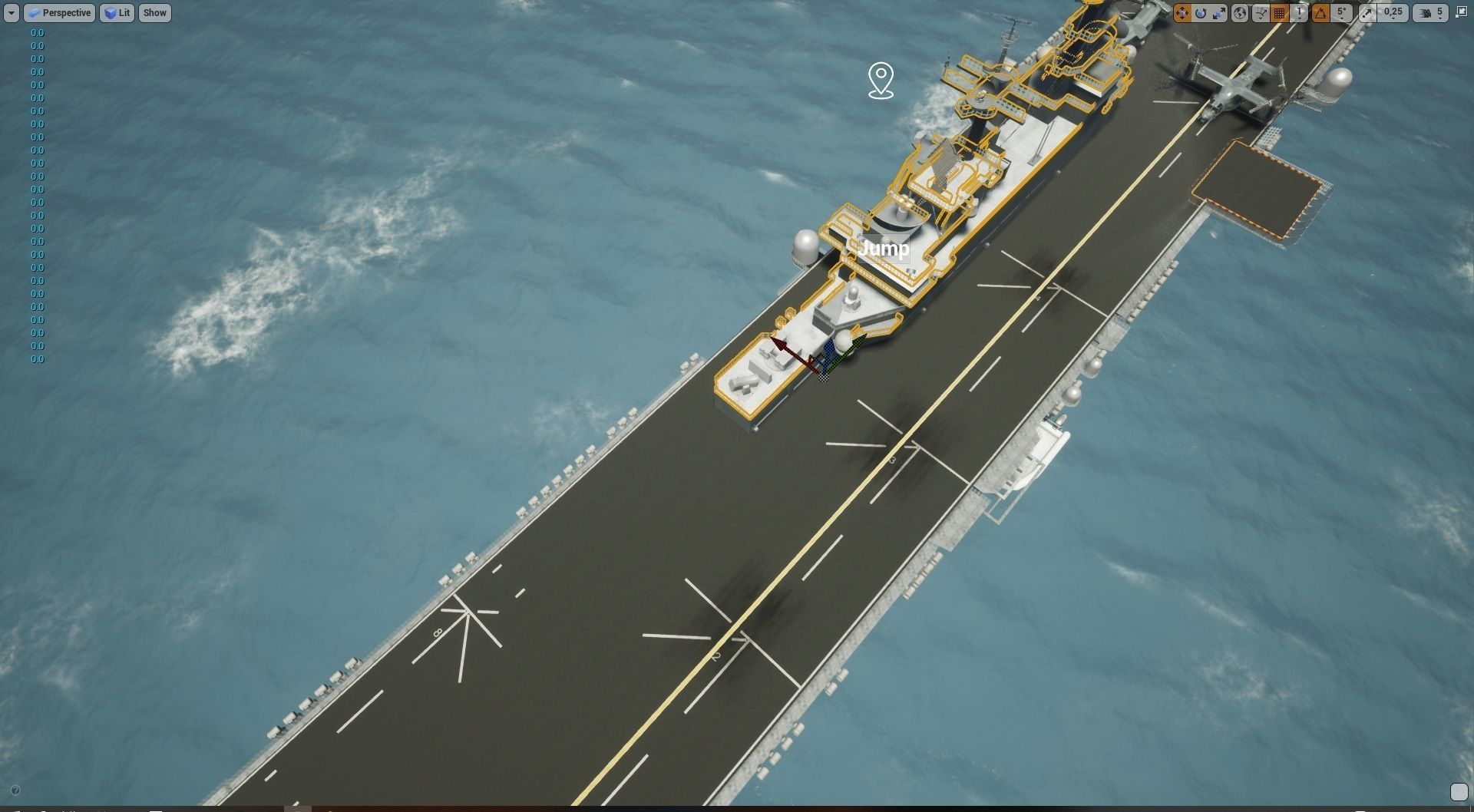 Amphibious Assault Ship and Aircrafts Low-poly 3D model_10