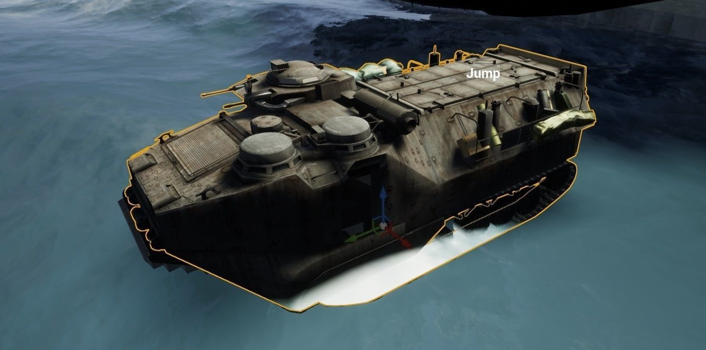 Amphibious Assault Ship and Aircrafts Low-poly 3D model_6