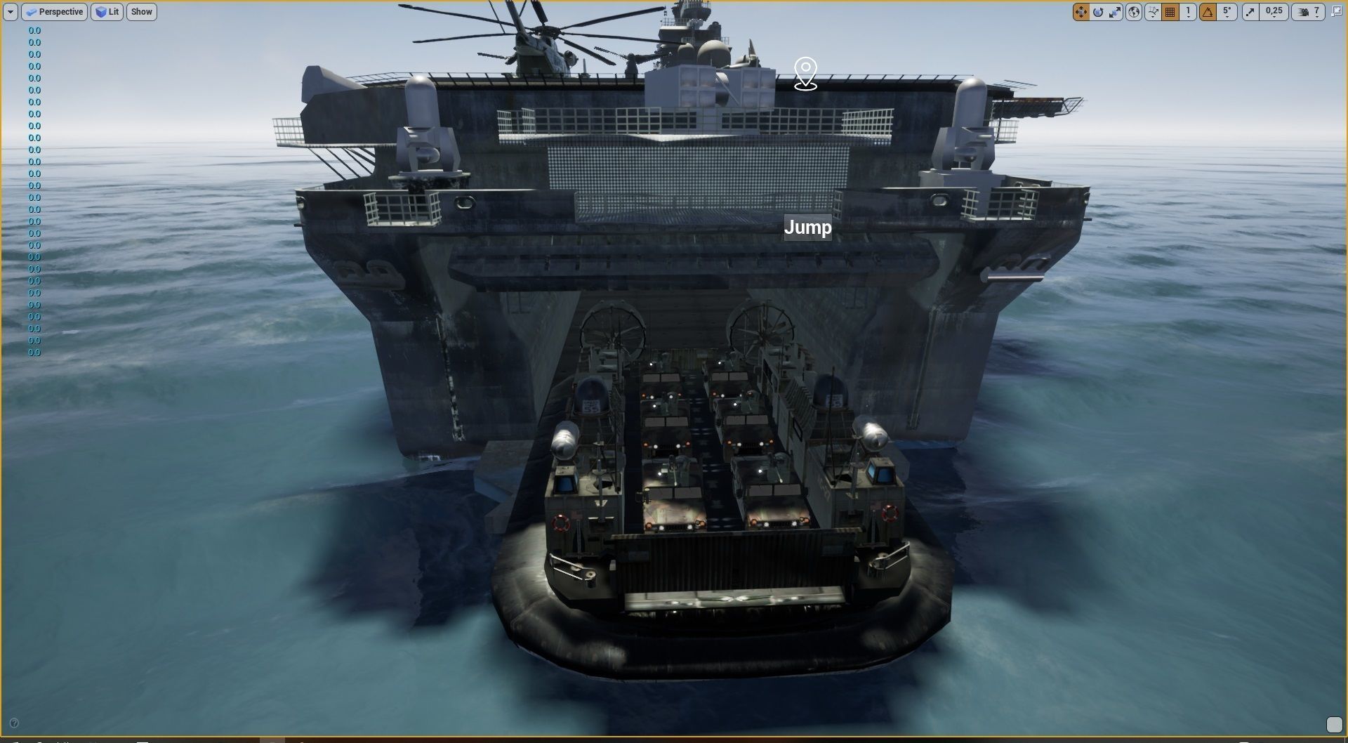 Amphibious Assault Ship and Aircrafts Low-poly 3D model_33