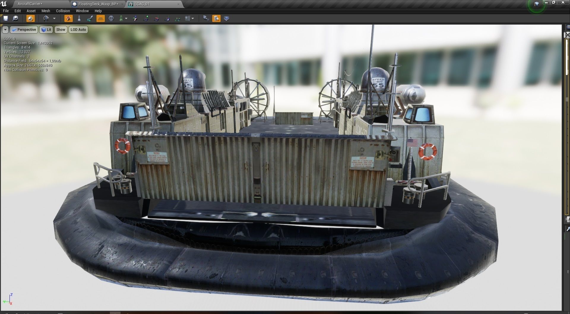 Amphibious Assault Ship and Aircrafts Low-poly 3D model_19