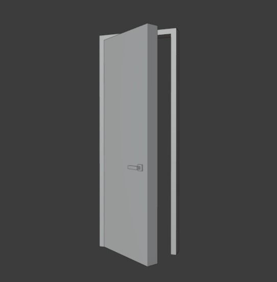Interior Door Free 3D model_3