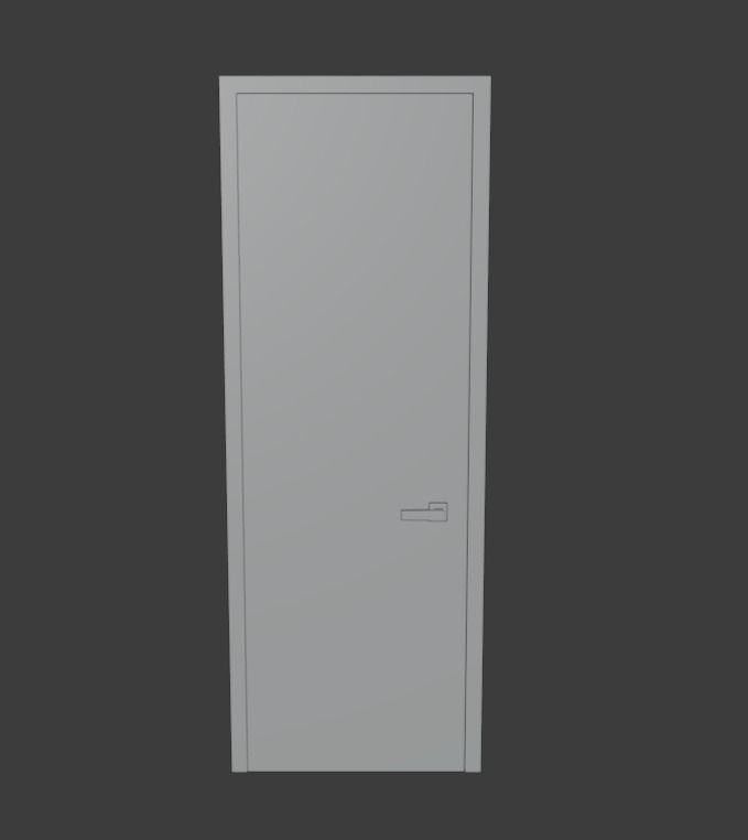 Interior Door Free 3D model_4
