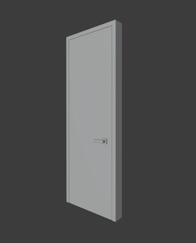 Interior Door Free 3D model_5