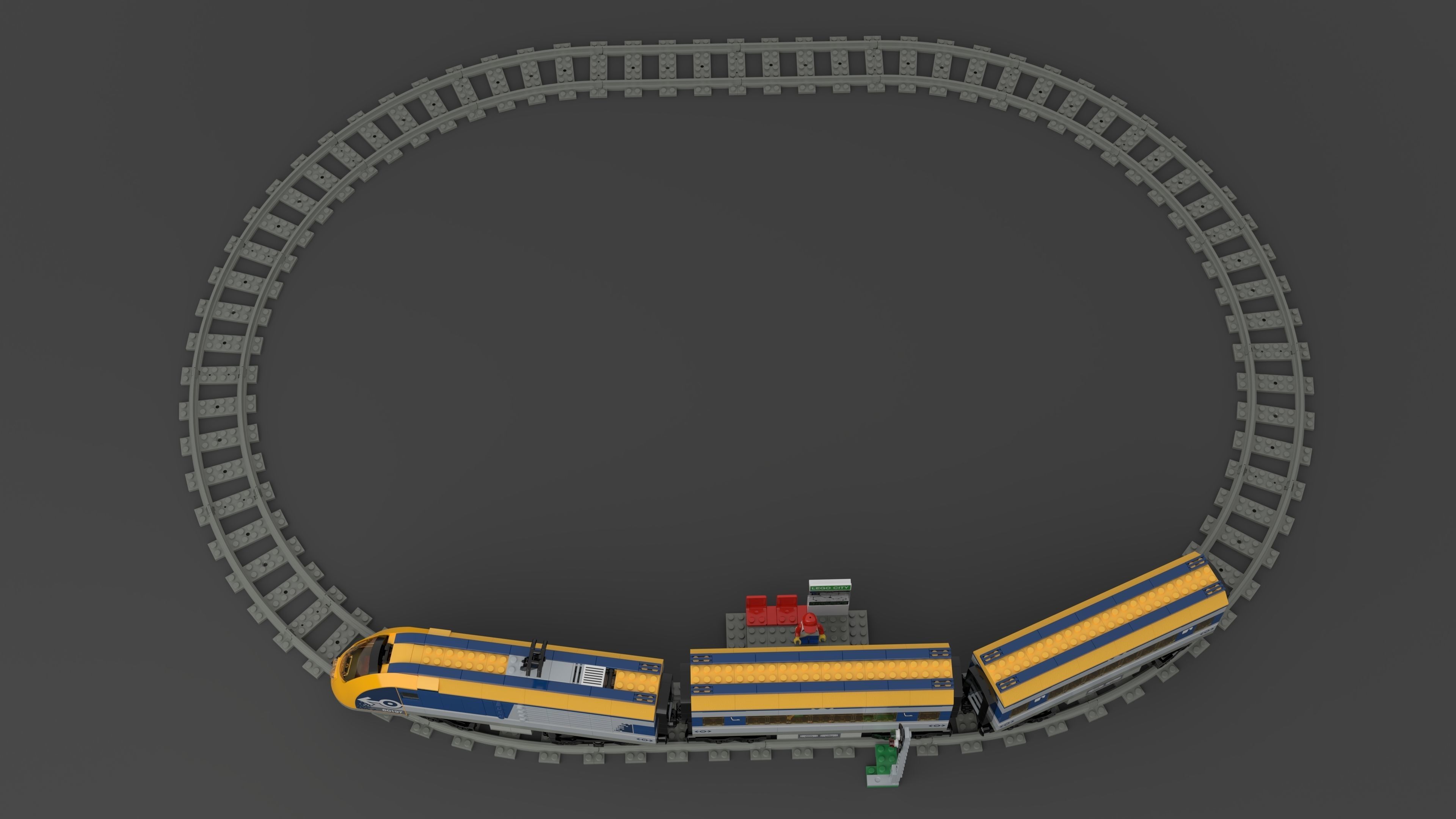 LEGO City - Passenger Train 2018 3D model_3