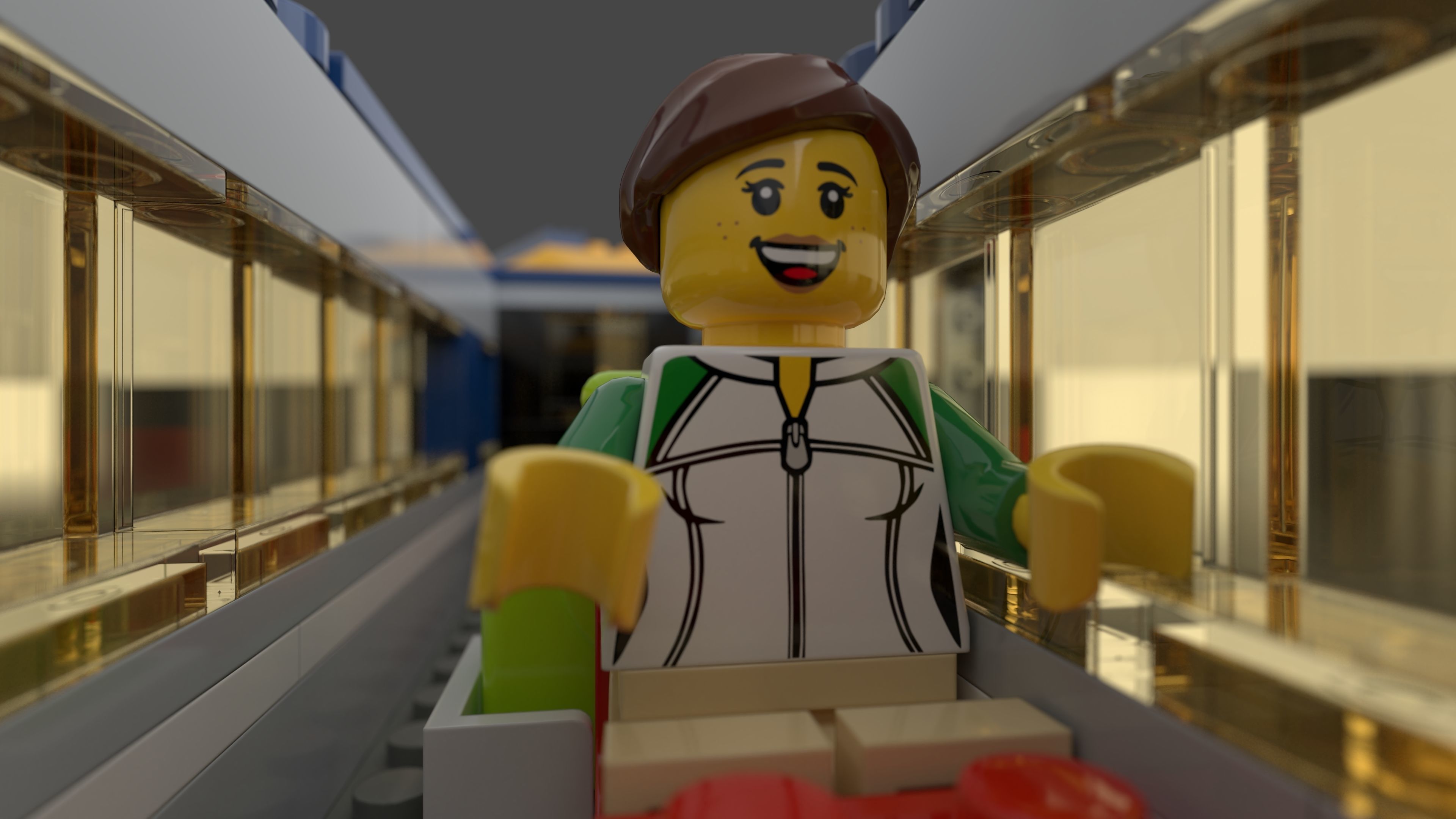 LEGO City - Passenger Train 2018 3D model_6