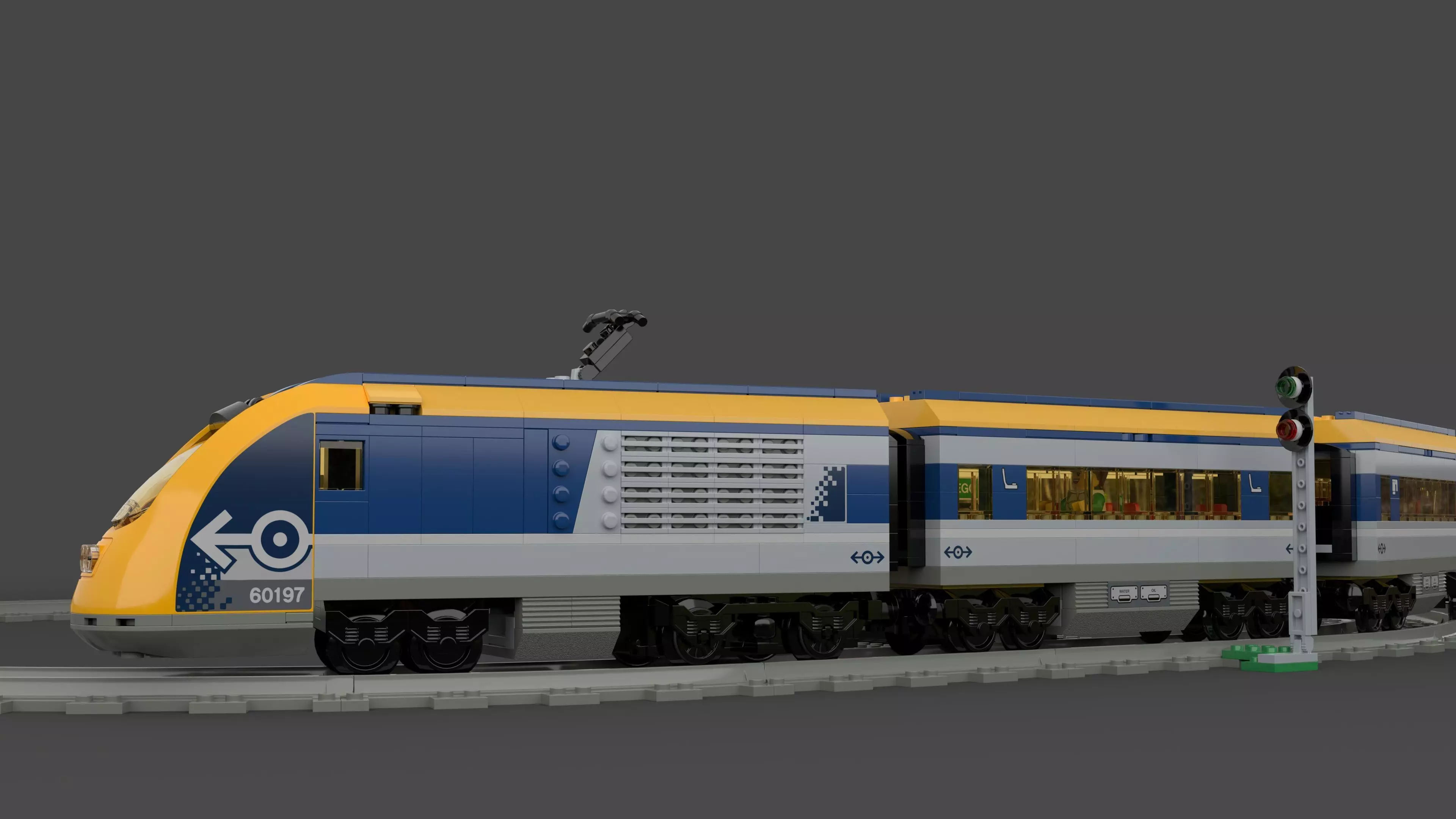 LEGO City - Passenger Train 2018 3D model_0