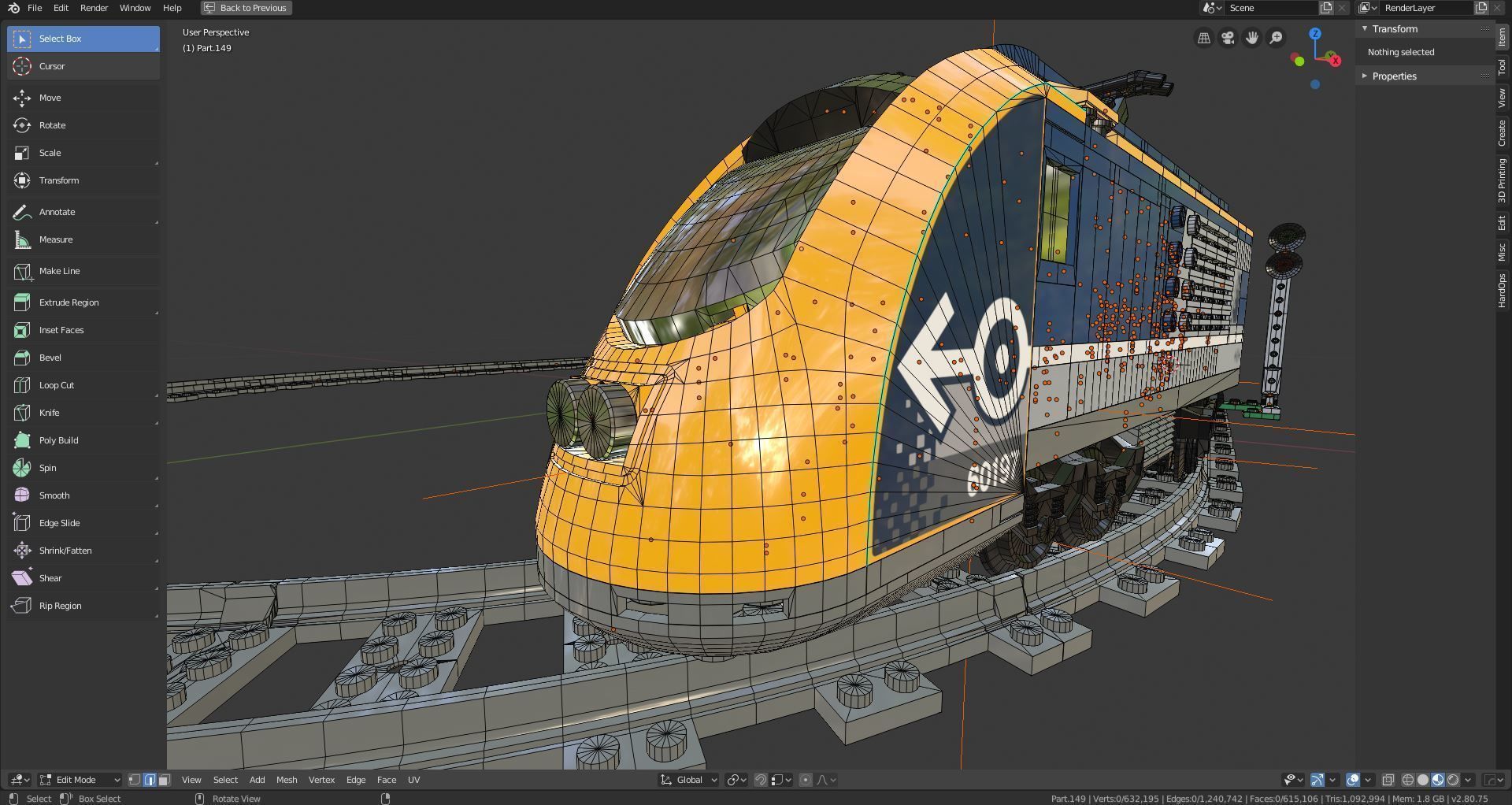 LEGO City - Passenger Train 2018 3D model_11