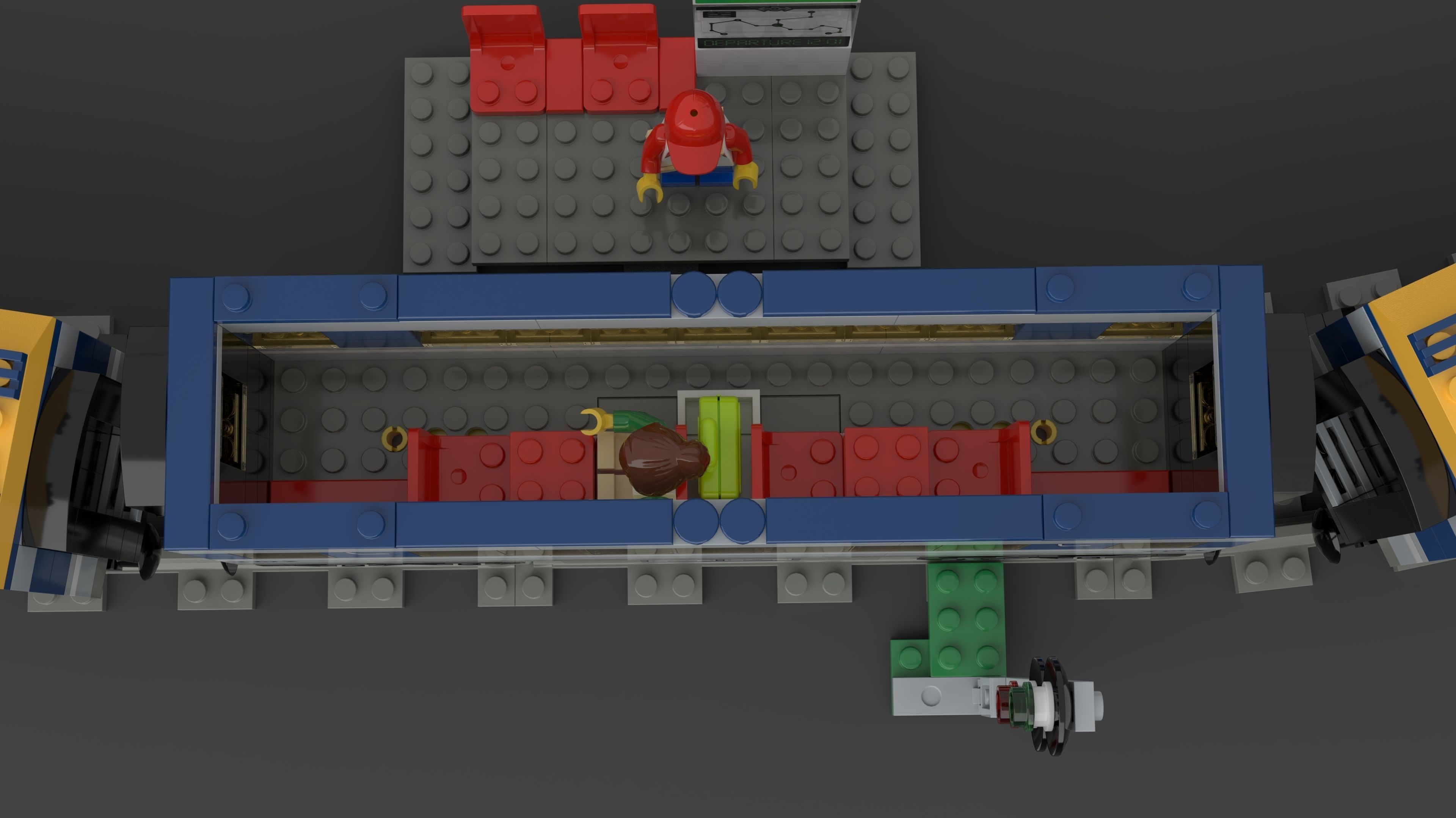 LEGO City - Passenger Train 2018 3D model_4