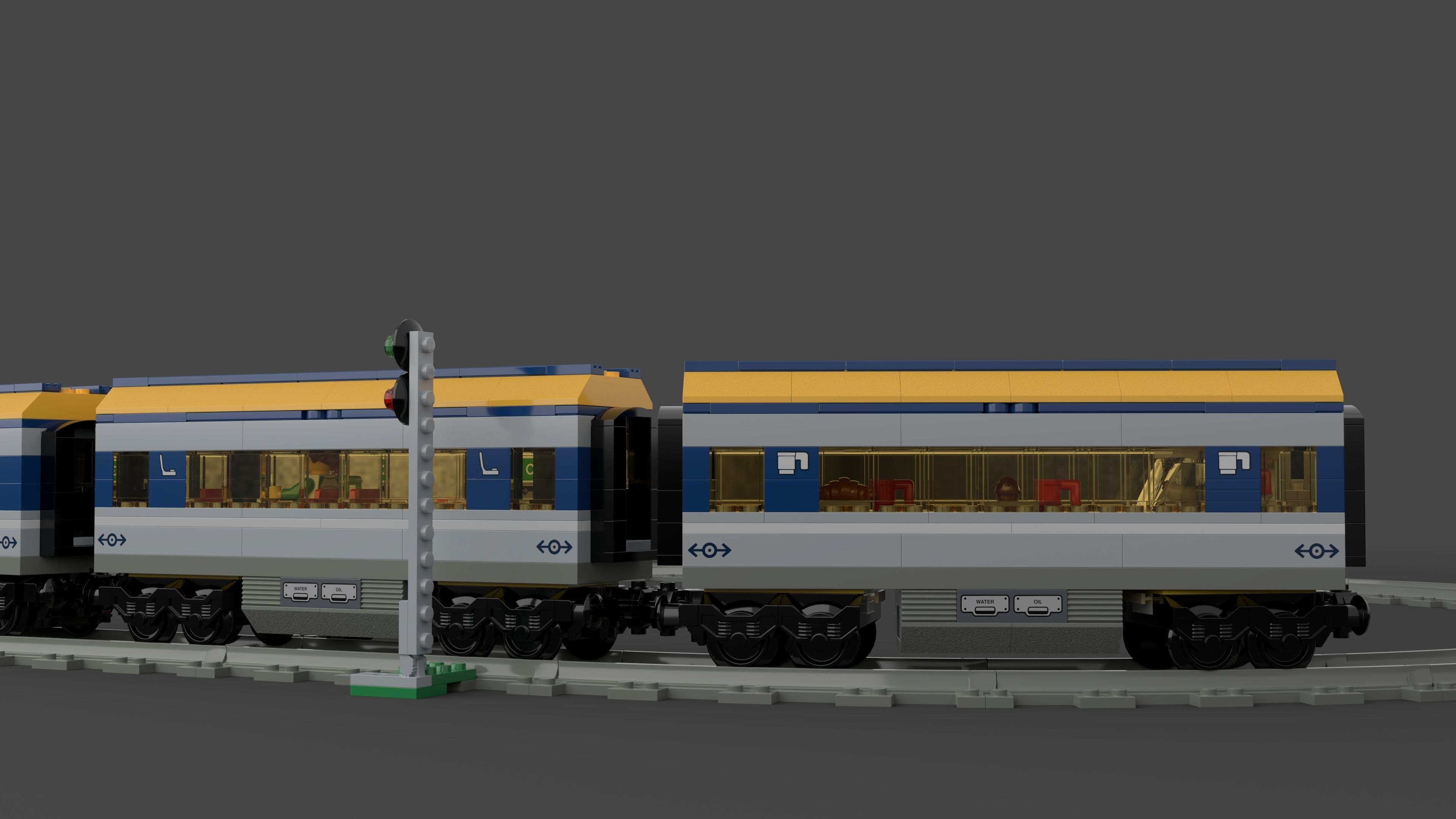 LEGO City - Passenger Train 2018 3D model_2