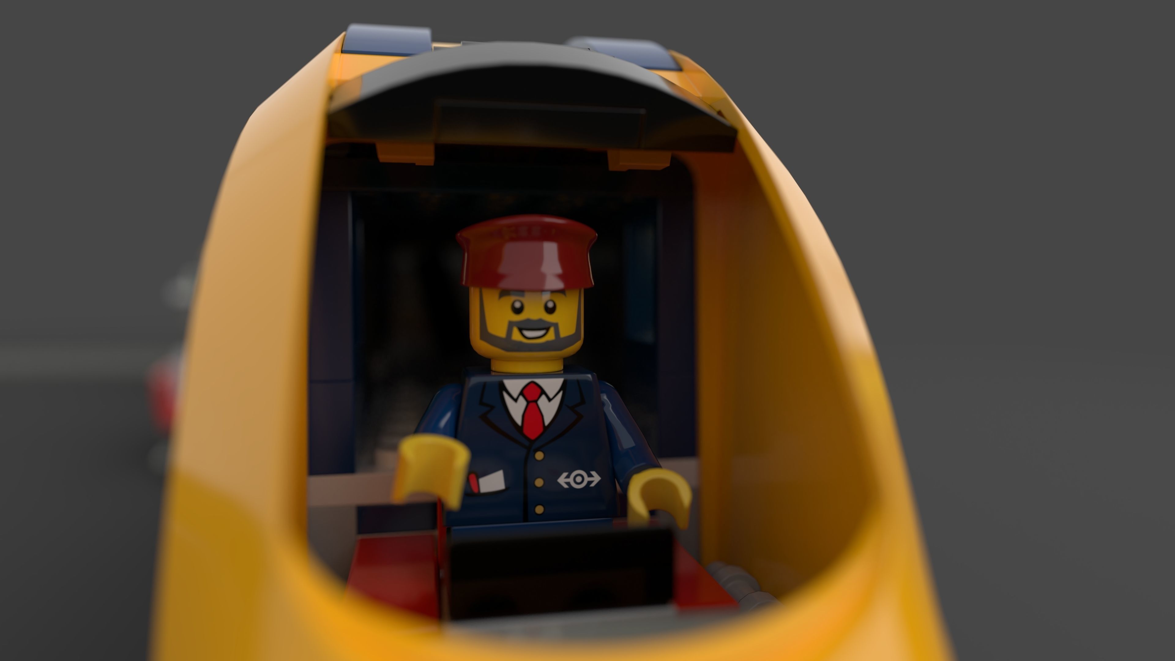 LEGO City - Passenger Train 2018 3D model_9