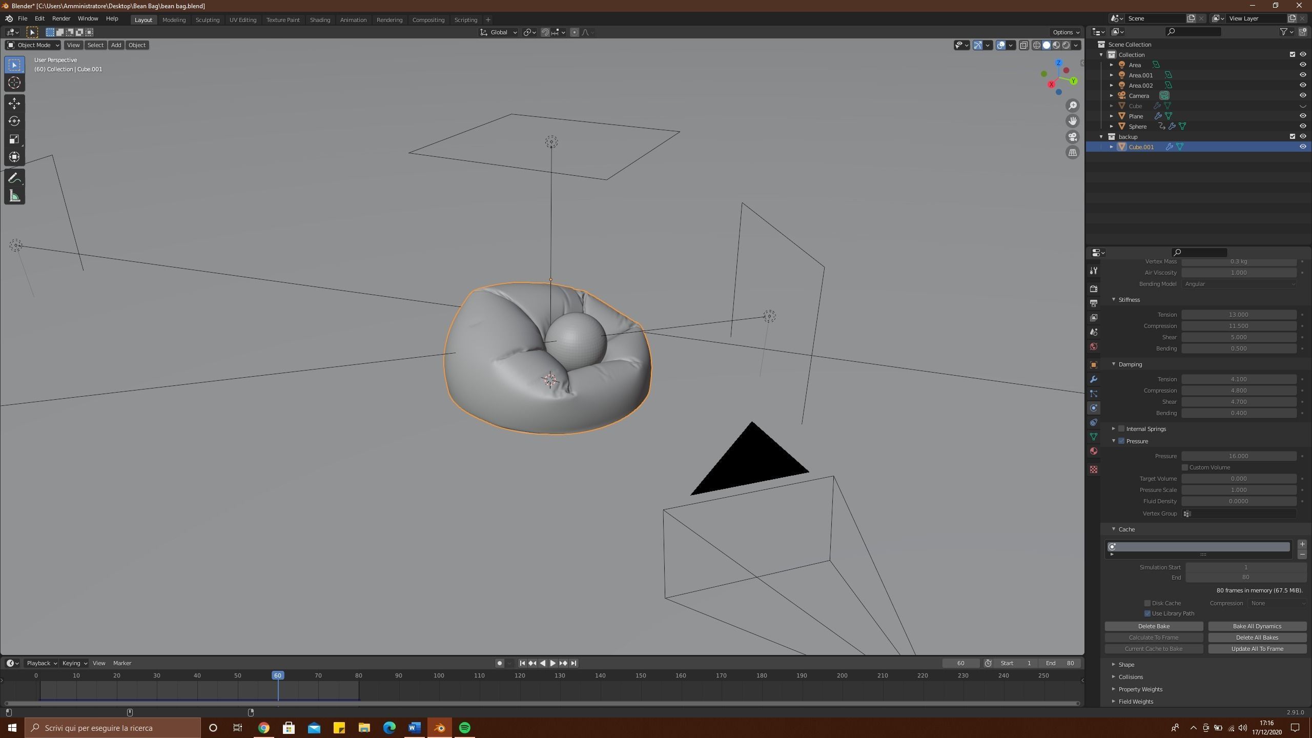 Bean Bag Chair 3D model_8