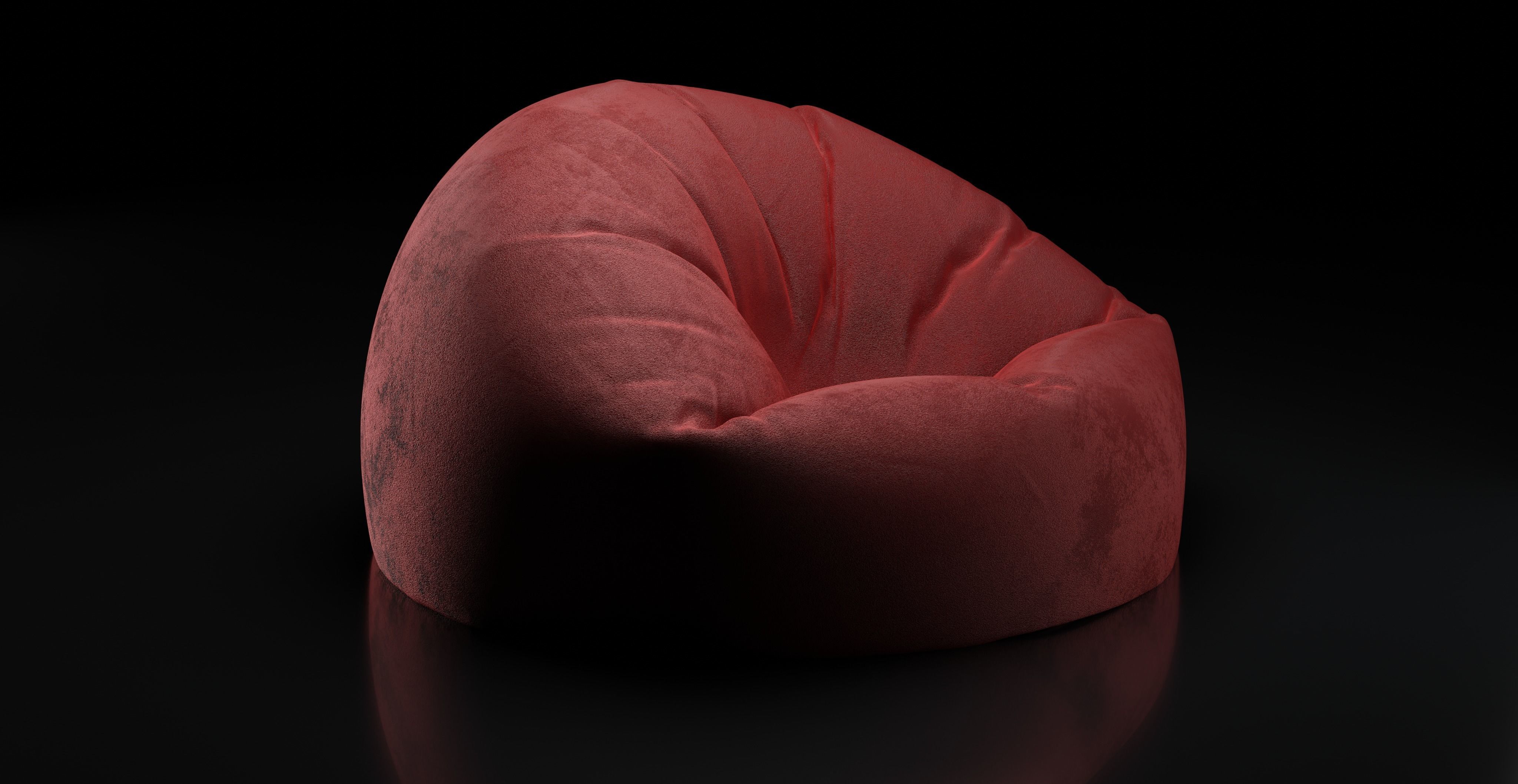 Bean Bag Chair 3D model_4