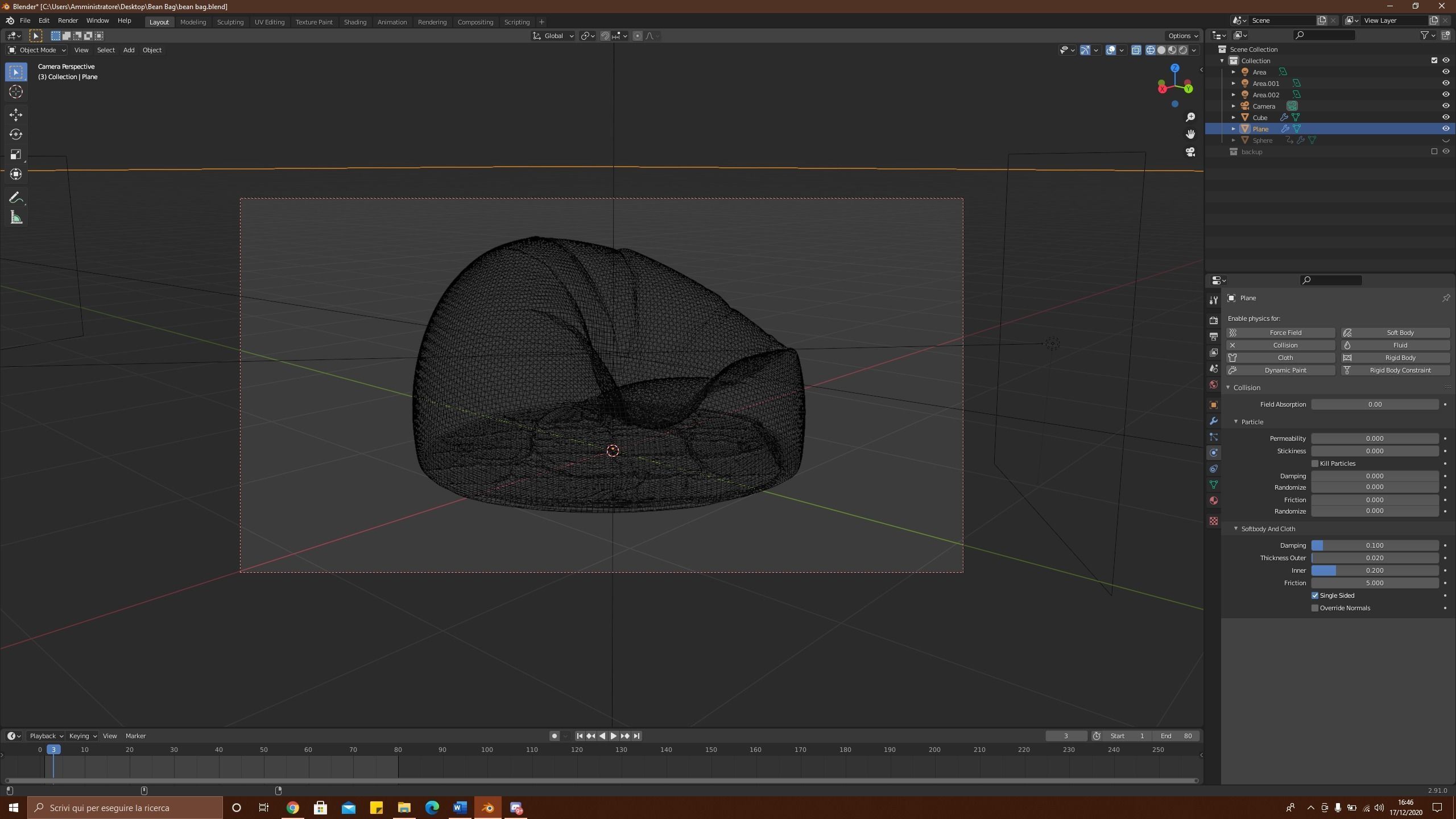 Bean Bag Chair 3D model_6