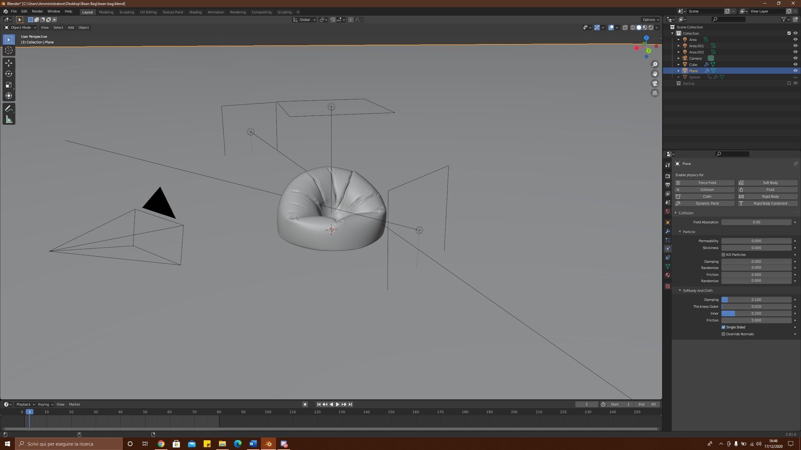 Bean Bag Chair 3D model_10