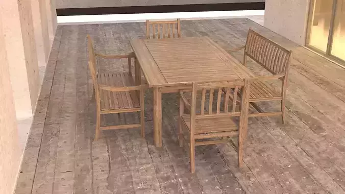 outdoor table and chair