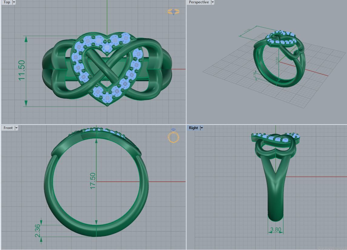 heart ring 89 3D print model_2
