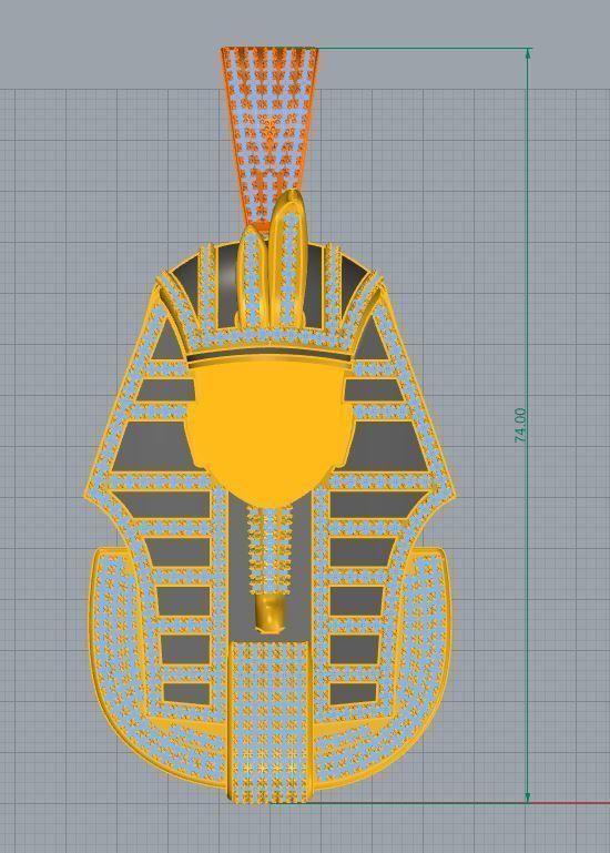 pharaon pendant 83 3D print model_2