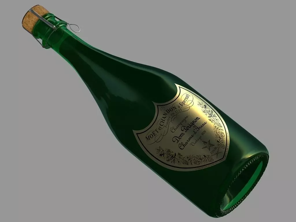 Champanger Bottle  -Dom Perignon- 3D model_0