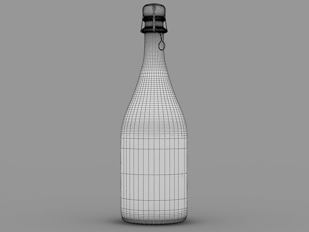 Champanger Bottle  -Dom Perignon- 3D model_4