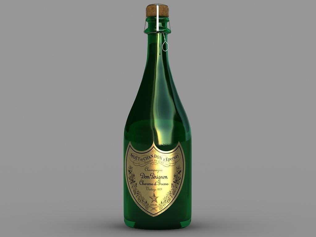 Champanger Bottle  -Dom Perignon- 3D model_2