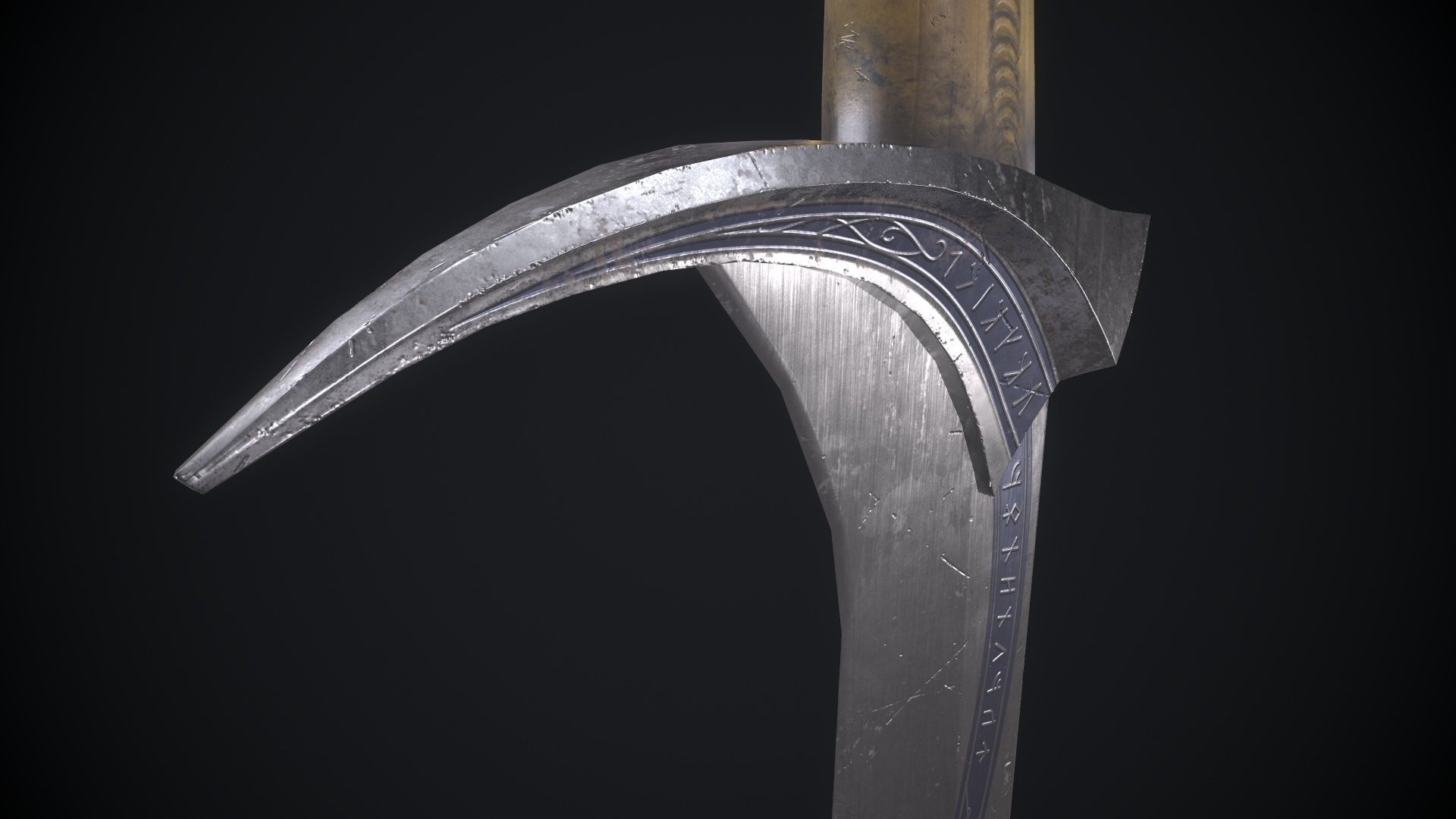 Orcrist sword from The Lord of The Rings Movie Low-poly 3D model_9