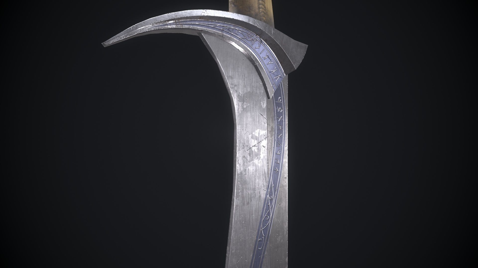 Orcrist sword from The Lord of The Rings Movie Low-poly 3D model_8