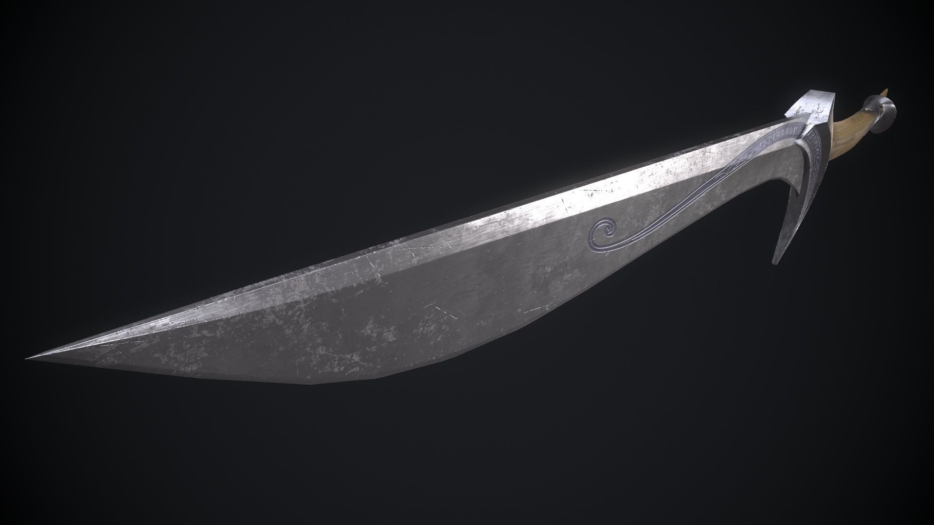 Orcrist sword from The Lord of The Rings Movie Low-poly 3D model_17