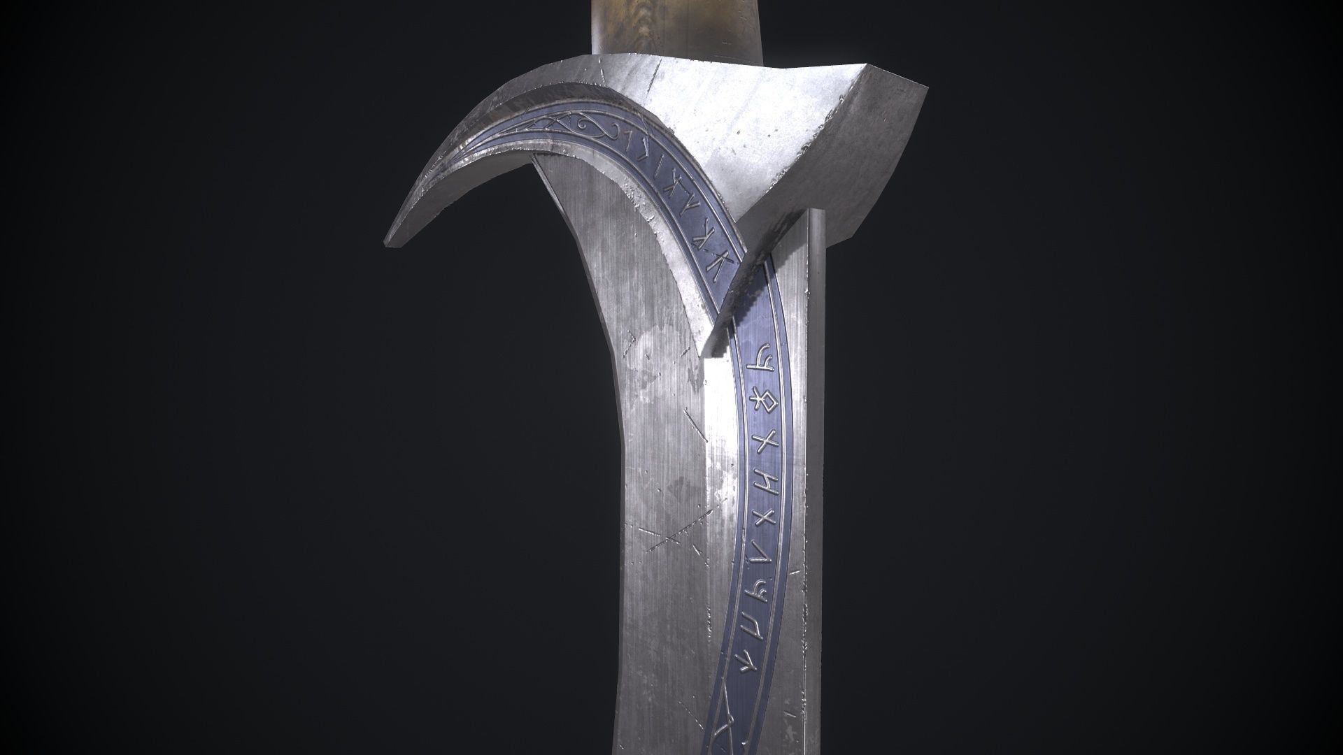 Orcrist sword from The Lord of The Rings Movie Low-poly 3D model_13