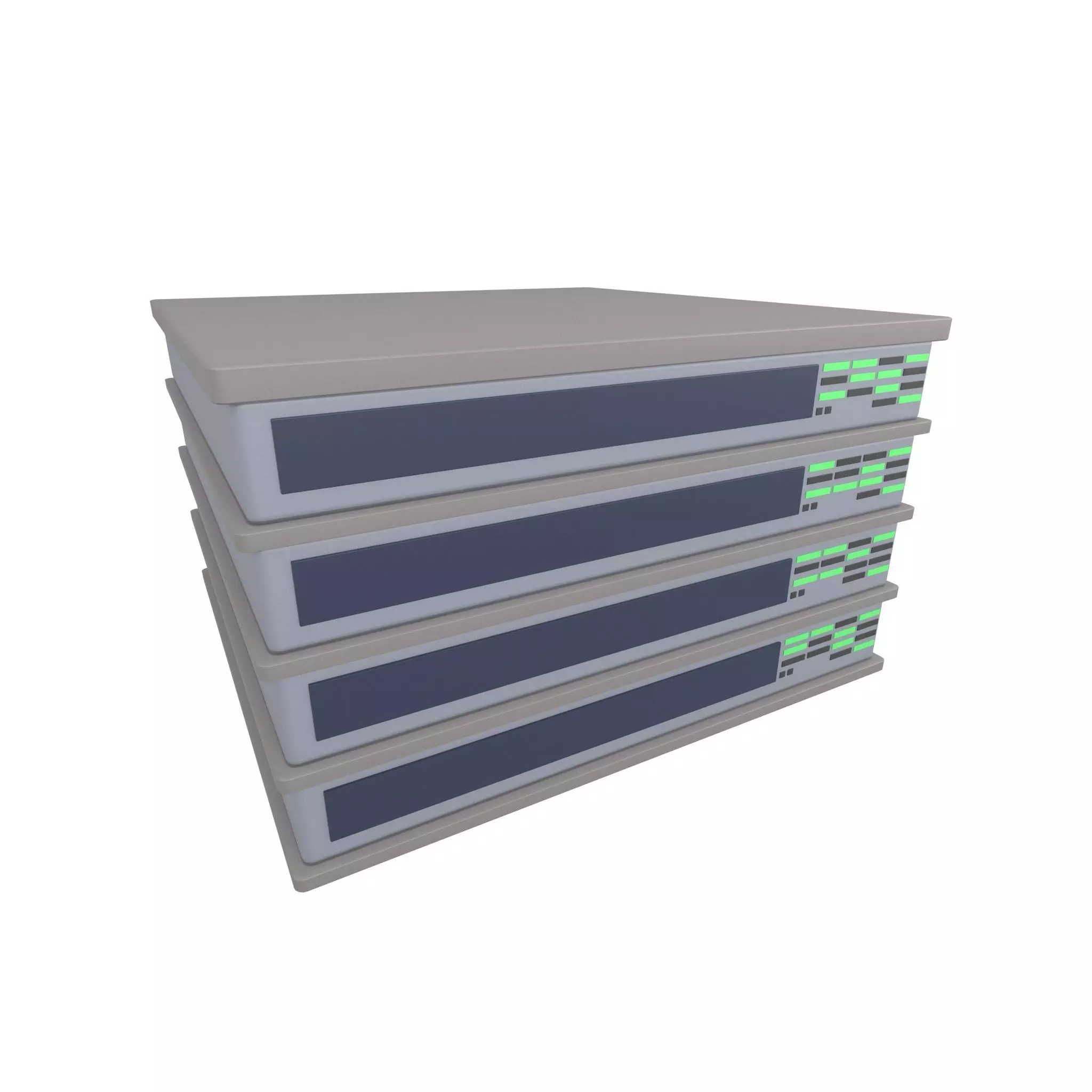Cartoon Servers v2 001 Low-poly 3D model