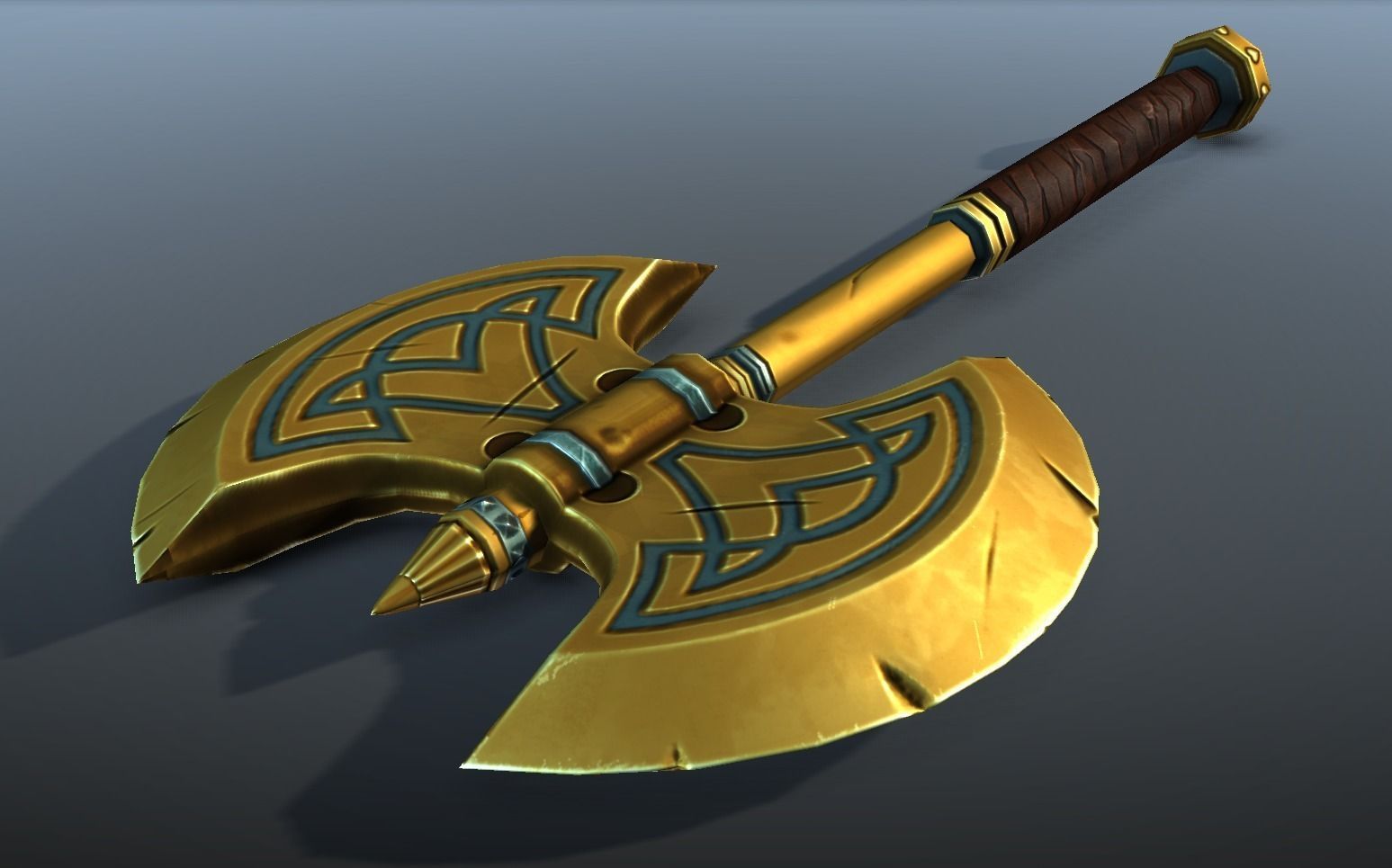 Fantasy Axe - low poly Low-poly 3D model_13