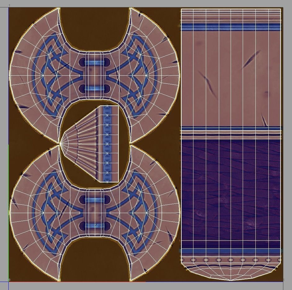 Fantasy Axe - low poly Low-poly 3D model_19