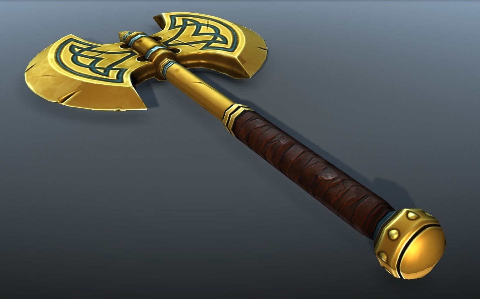 Fantasy Axe - low poly Low-poly 3D model_12