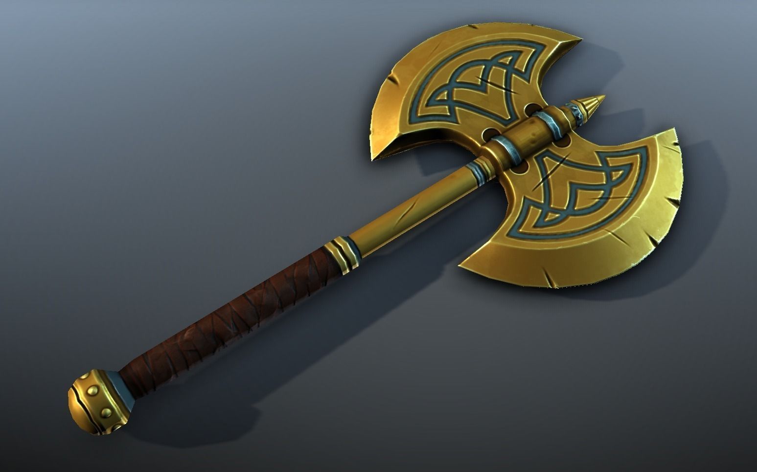 Fantasy Axe - low poly Low-poly 3D model_16