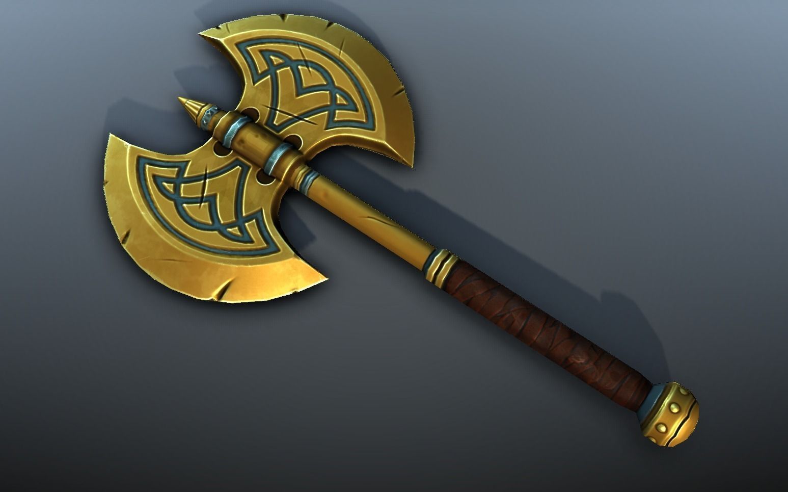 Fantasy Axe - low poly Low-poly 3D model_0
