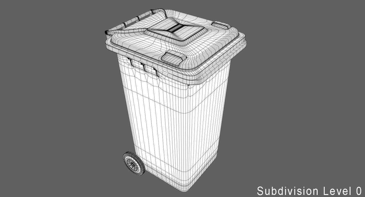 Recycle Bin Low-poly 3D model_6