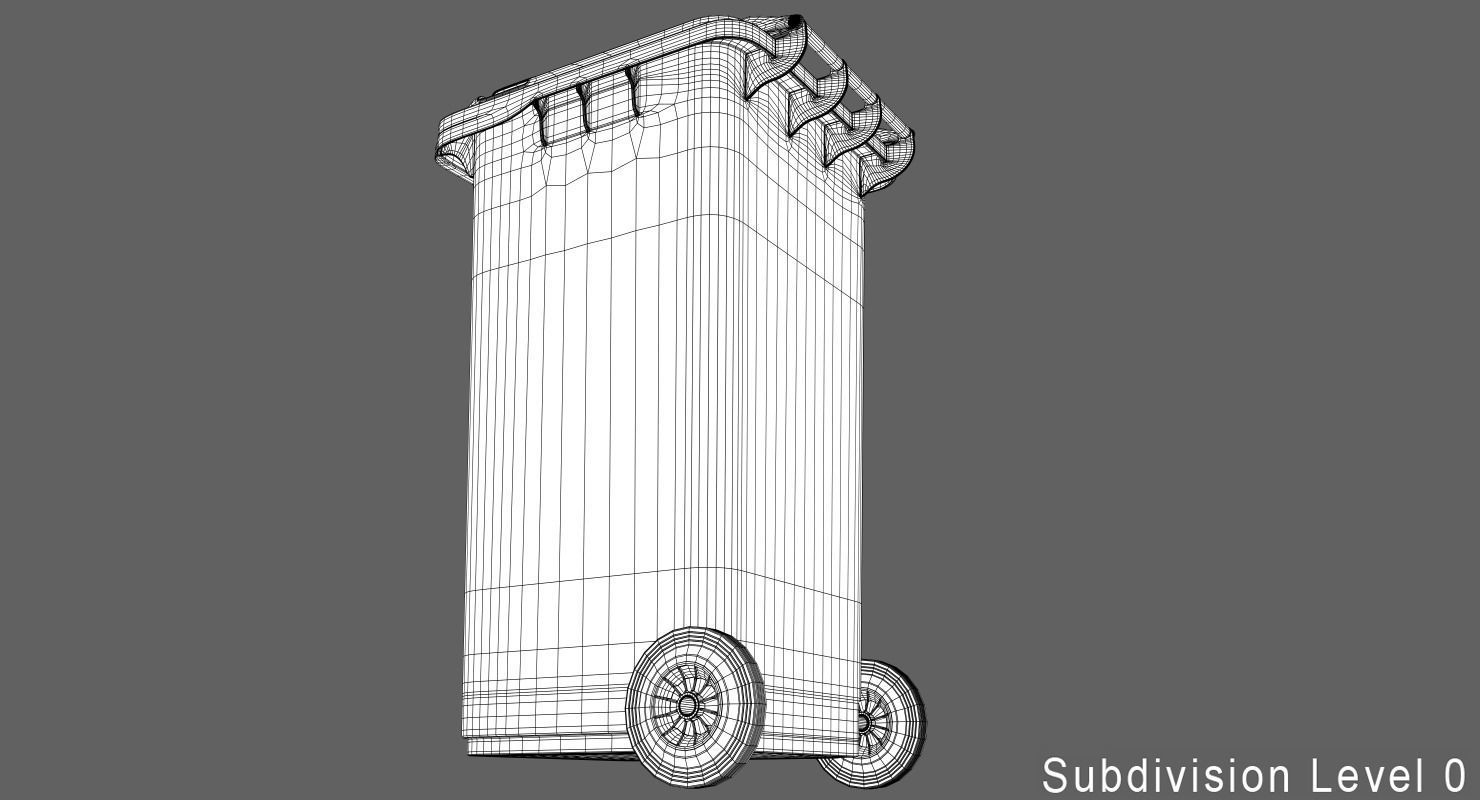 Recycle Bin Low-poly 3D model_8