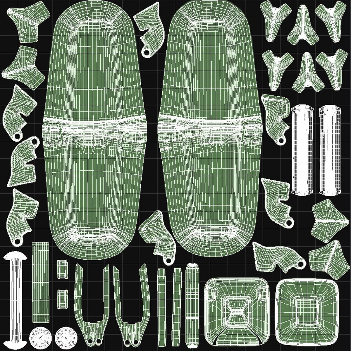 Recycle Bin Low-poly 3D model_10