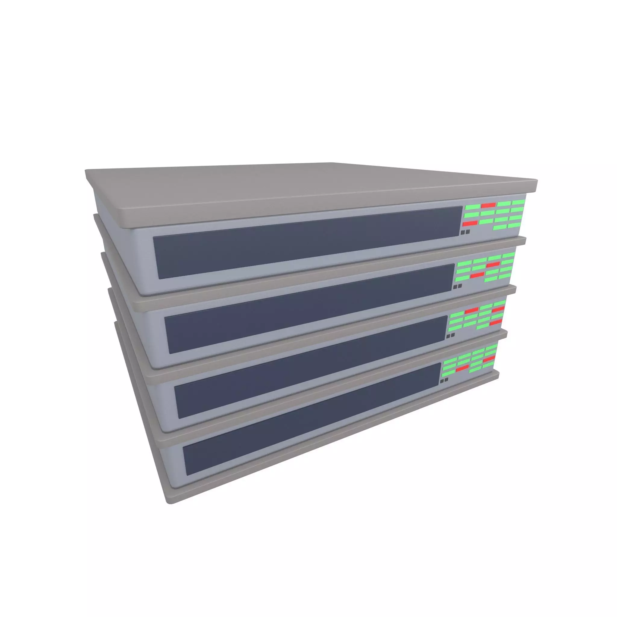 Cartoon Servers v2 003 Low-poly 3D model