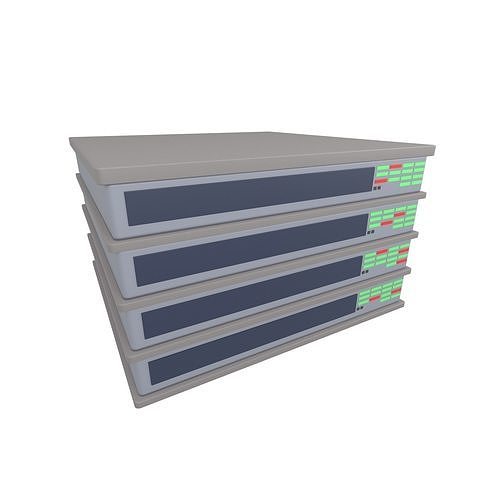 Cartoon Servers v2 003 Low-poly 3D model
