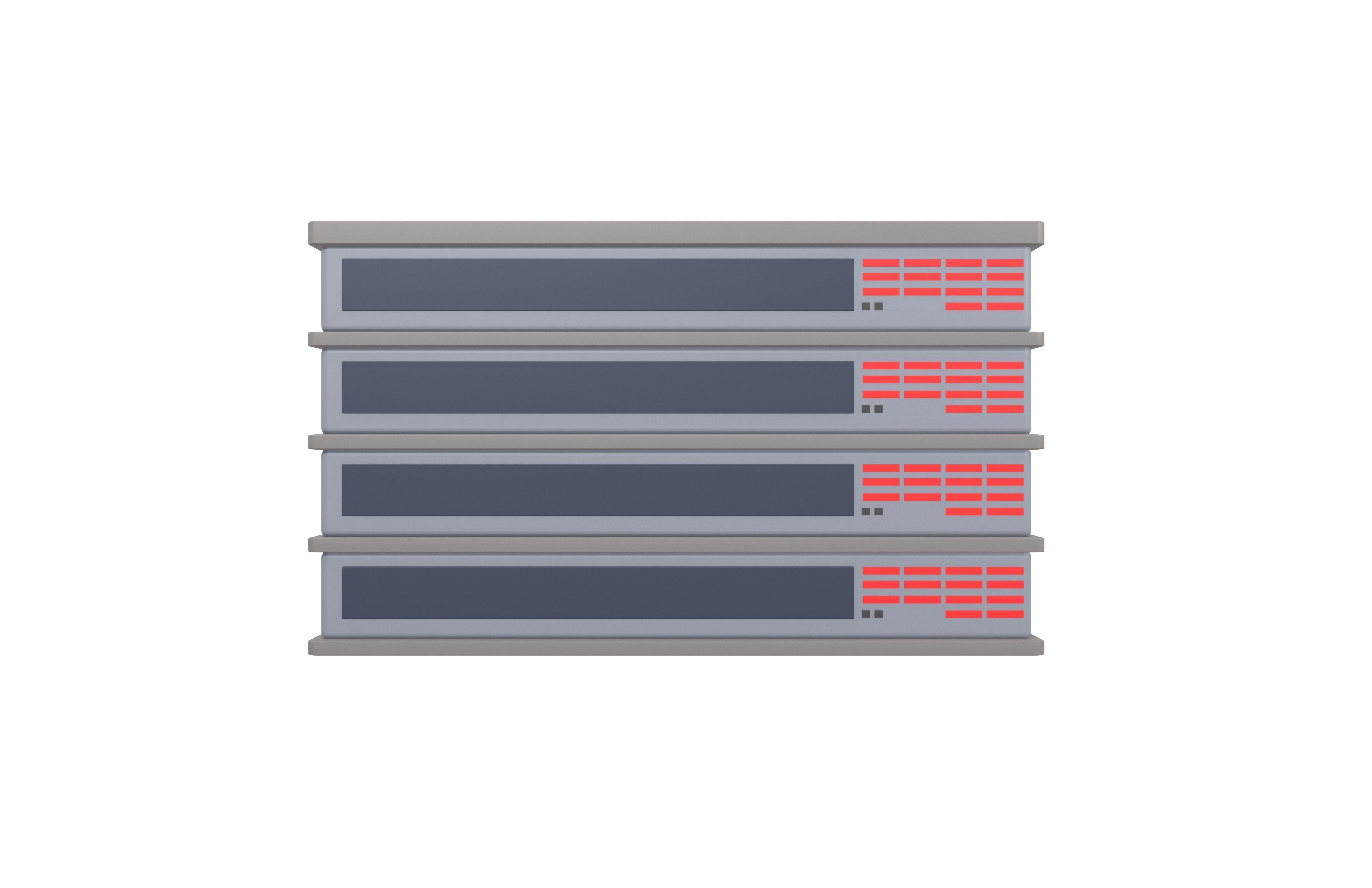 Cartoon Servers v2 004 Low-poly 3D model_1