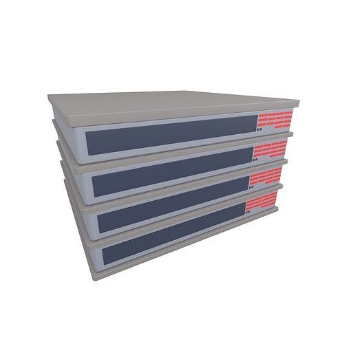 Cartoon Servers v2 004 Low-poly 3D model