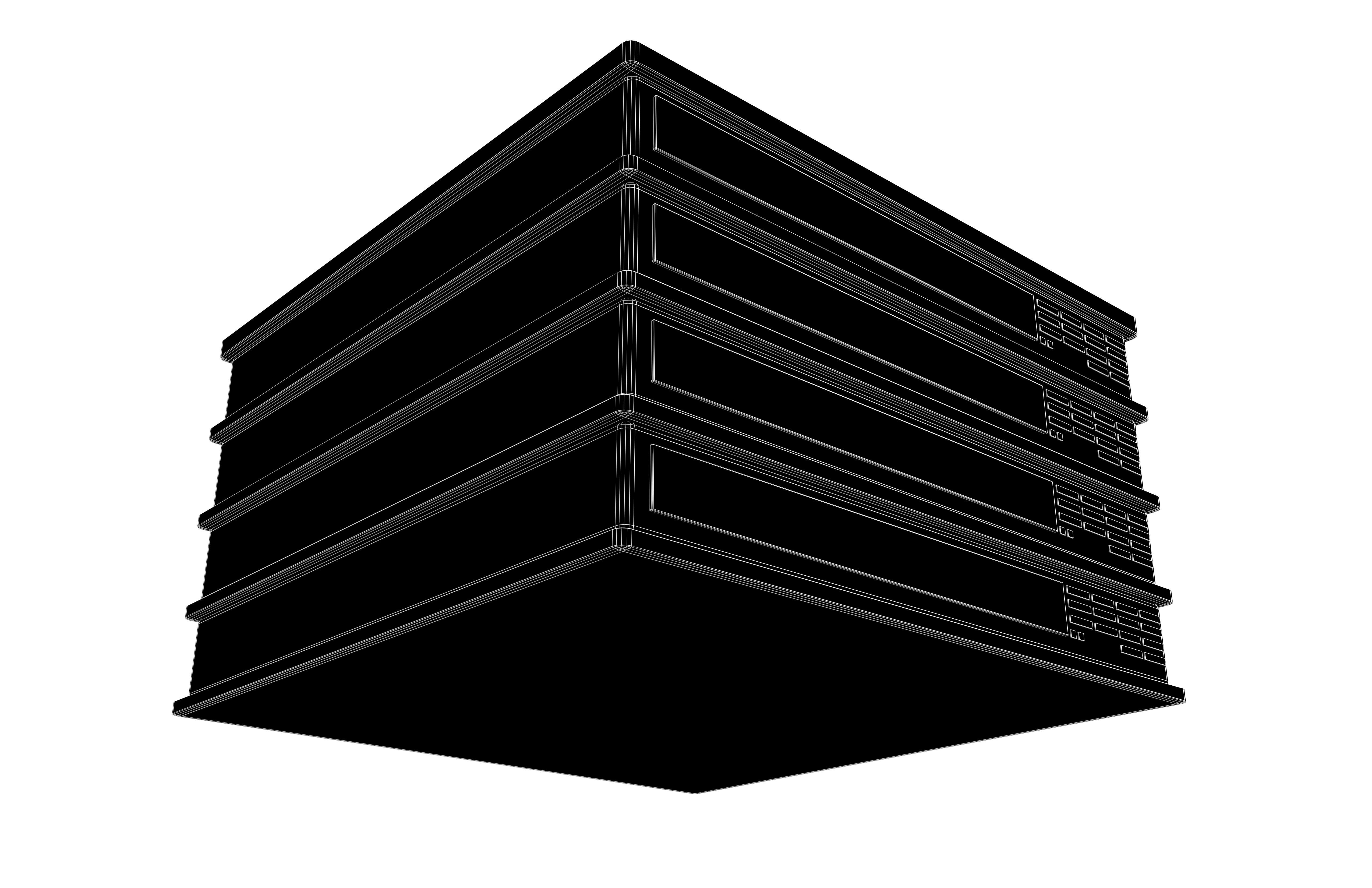 Cartoon Servers v2 004 Low-poly 3D model_7